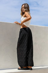 Lace harem pants in black
