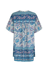 Marmont Flutter Sleeve Tunic Dress, Lapis