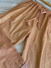 Italian Star metallic cropped pant in rose/gold