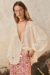 Teodora blouse, White Smoke