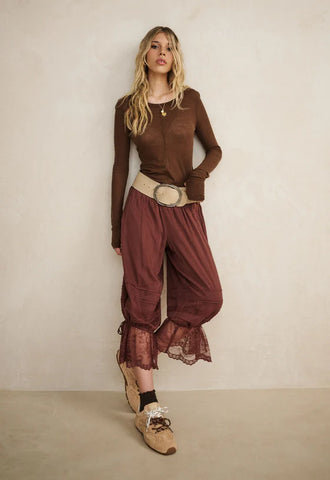 Teodora lace pantaloon-fudge/preorder for mid June delivery