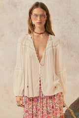 Teodora blouse, White Smoke