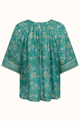 Elysian short sleeve blouse, Jade