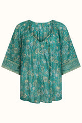 Elysian short sleeve blouse, Jade
