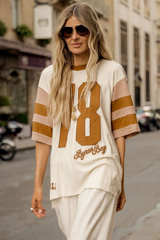 Homecoming oversized biker tee