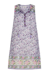 Sienna sleeveless tunic dress in, Lilac