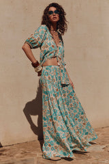 Goldie maxi skirt, Lagoon