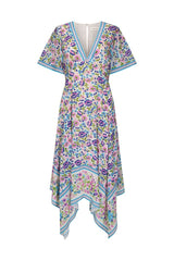 Impala Lily Handkerchief dress, iris