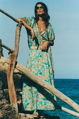 Goldie maxi skirt, Lagoon