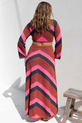 Mylee knit gown, plum