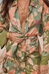 Floridian shirt dress, sage