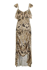 Snow Leopard strappy gown