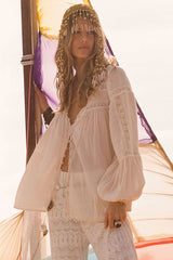 Teodora blouse, White Smoke
