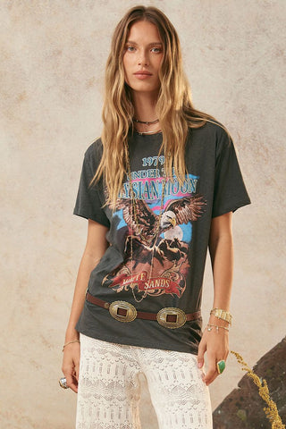 Elysian biker tee, charcoal