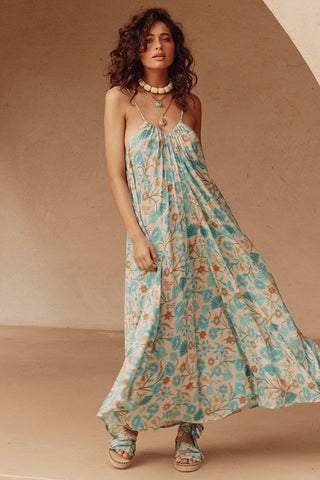 Goldie strappy dress, Lagoon