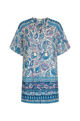 Marmont Flutter Sleeve Tunic Dress, Lapis