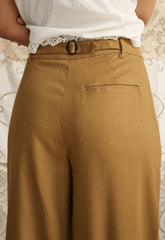 London Pleated Pants - Tan