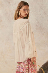 Teodora blouse, White Smoke