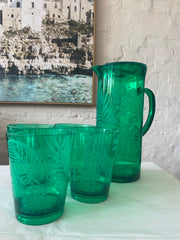 Jug & tumbler set, green