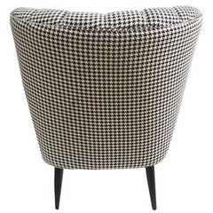 houndstooth chair and ottoman